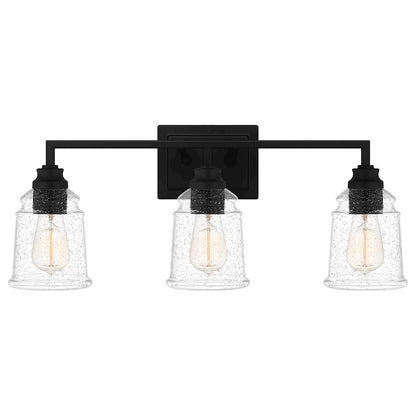 3 Light Bathroom Vanity Light, Matte Black