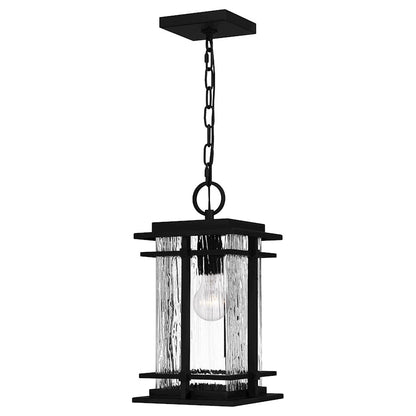 Quoizel McAlister 1 Light 15" Outdoor Lantern, Earth Black/Textured