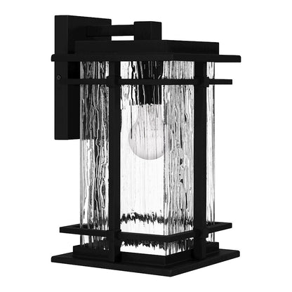 Quoizel McAlister 1 Light Outdoor Lantern, Earth Black/Textured