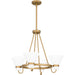 Quoizel Marigold 4 Light Chandelier, Weathered Brass/Opal Etched - MGD5025NWS