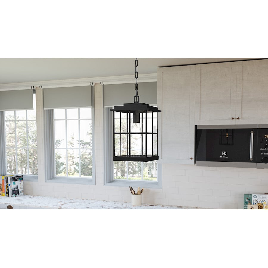 1 Light Mini Pendant, Matte Black