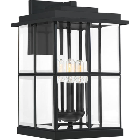 Quoizel Mulligan 3 Light Outdoor Lantern, Matte Black - MGN8410MBK