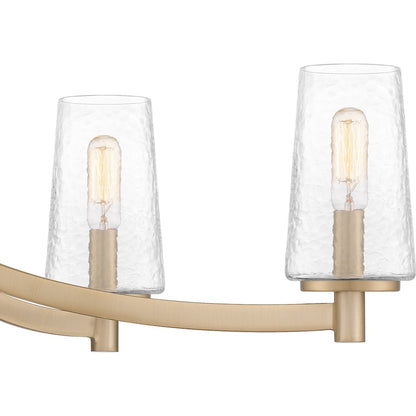 Quoizel Miccio 6 Light Island Light, Bronze Gold/Clear Glacial Glass