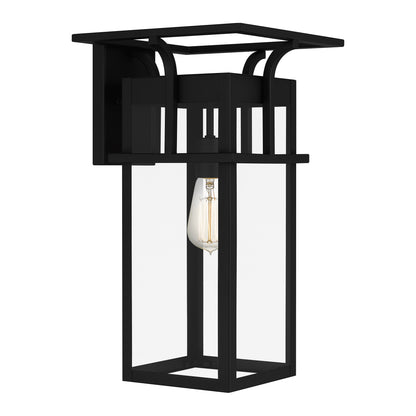 Quoizel Markley 1 Light 11" Outdoor Lantern, Earth Black/Clear - MKL8407EK