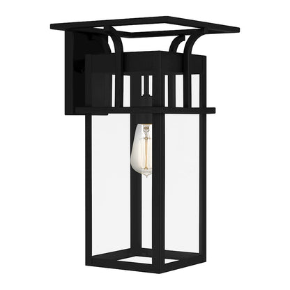 Quoizel Markley 1 Light Outdoor Lantern, Earth Black/Clear