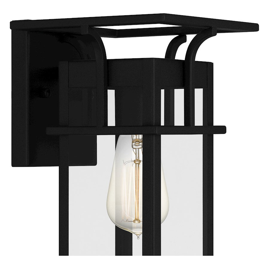 Quoizel Markley 1 Light Outdoor Lantern, Earth Black/Clear