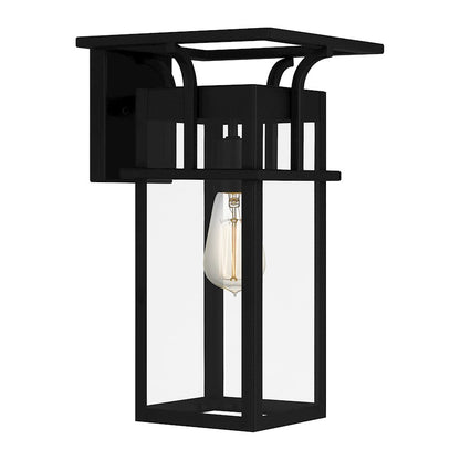 Quoizel Markley 1 Light 14" Outdoor Lantern, Earth Black/Clear - MKL8408EK