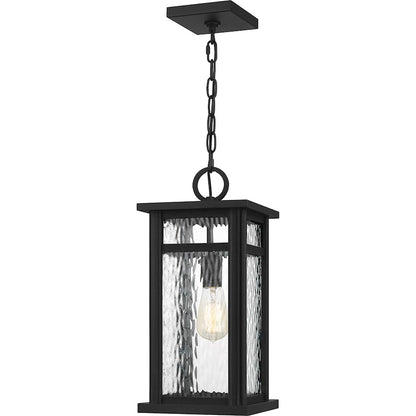 Quoizel Moira 1 Light Outdoor Hanging Lantern, Earth Black