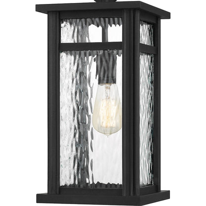 Quoizel Moira 1 Light Outdoor Hanging Lantern, Earth Black