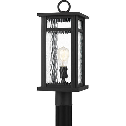 Quoizel Moira 1 Light Outdoor Post Lantern, Earth Black