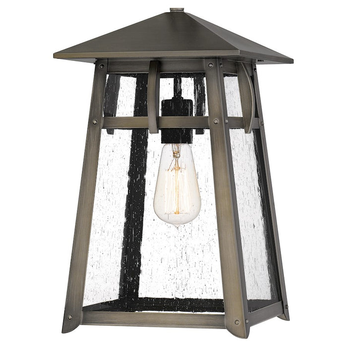Quoizel Merle 1 Light Mini Pendant, Burnished Bronze/Clear Seeded