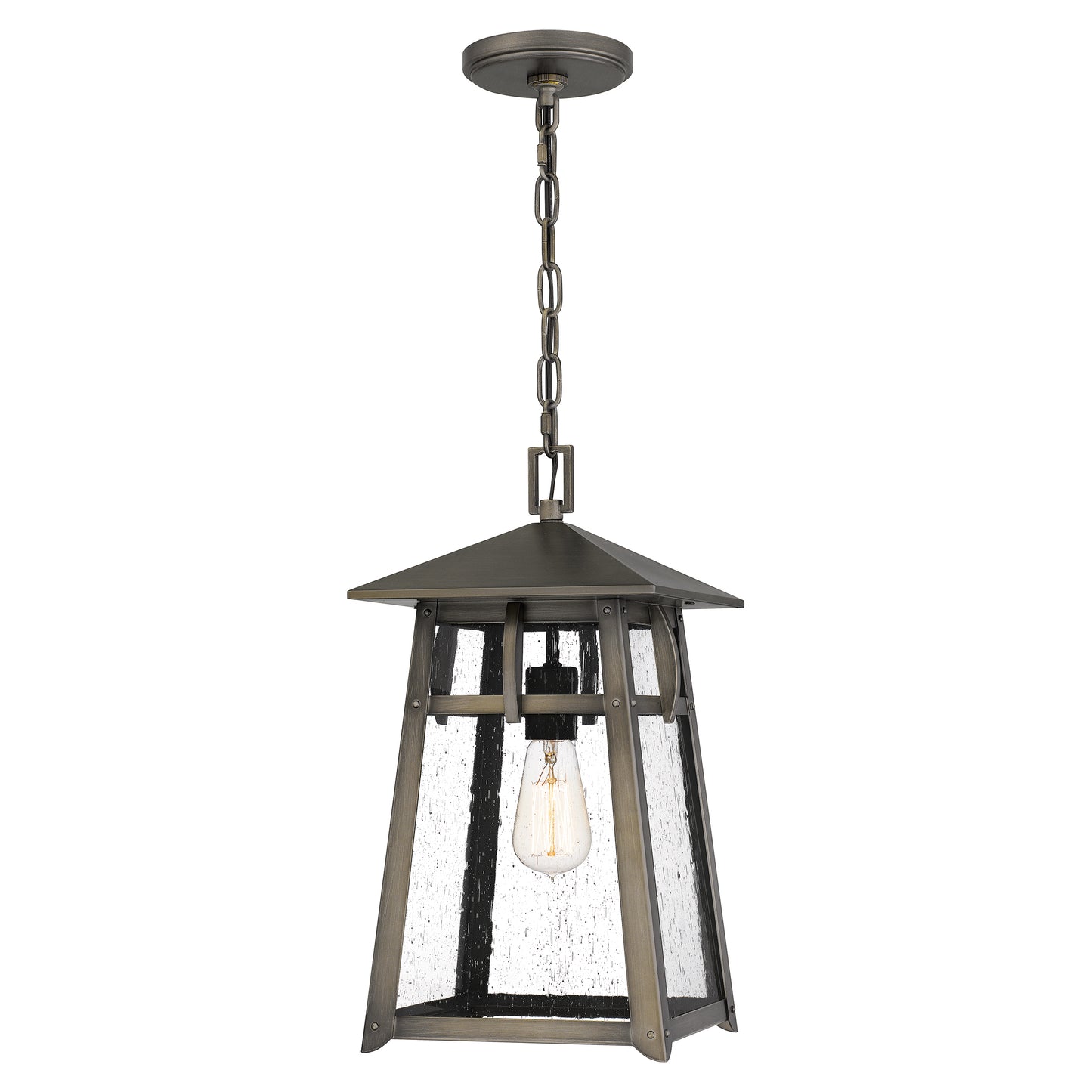 Quoizel Merle 1 Light 17" Outdoor Lantern, Burnished Bronze/Seeded - MRL1909BBR