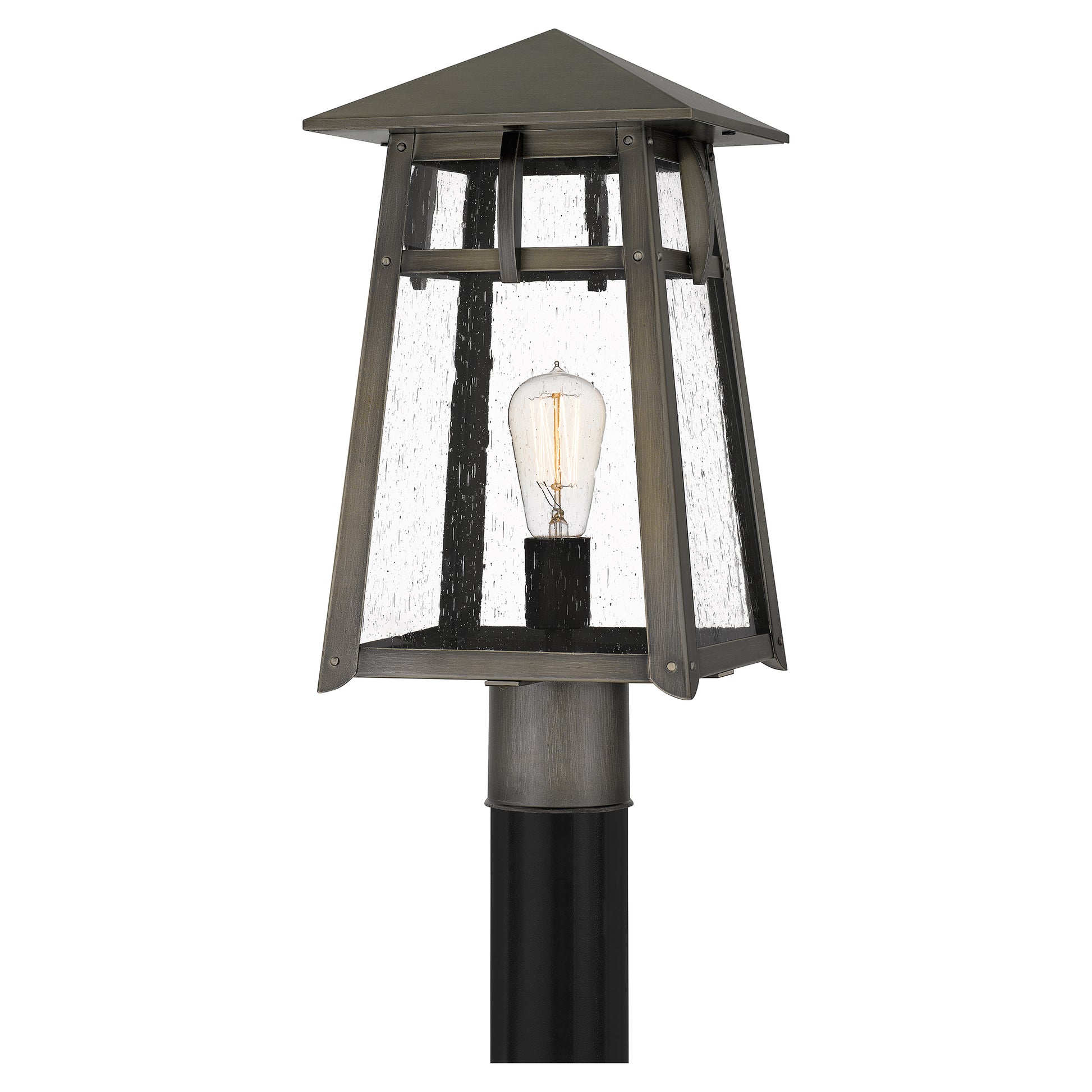 Quoizel Merle 1 Light 17.75" Outdoor Lantern, Burnished Bronze/Seed - MRL9009BBR