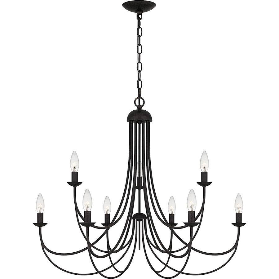 Quoizel Mirren 9 Light Chandelier, Imperial Bronze