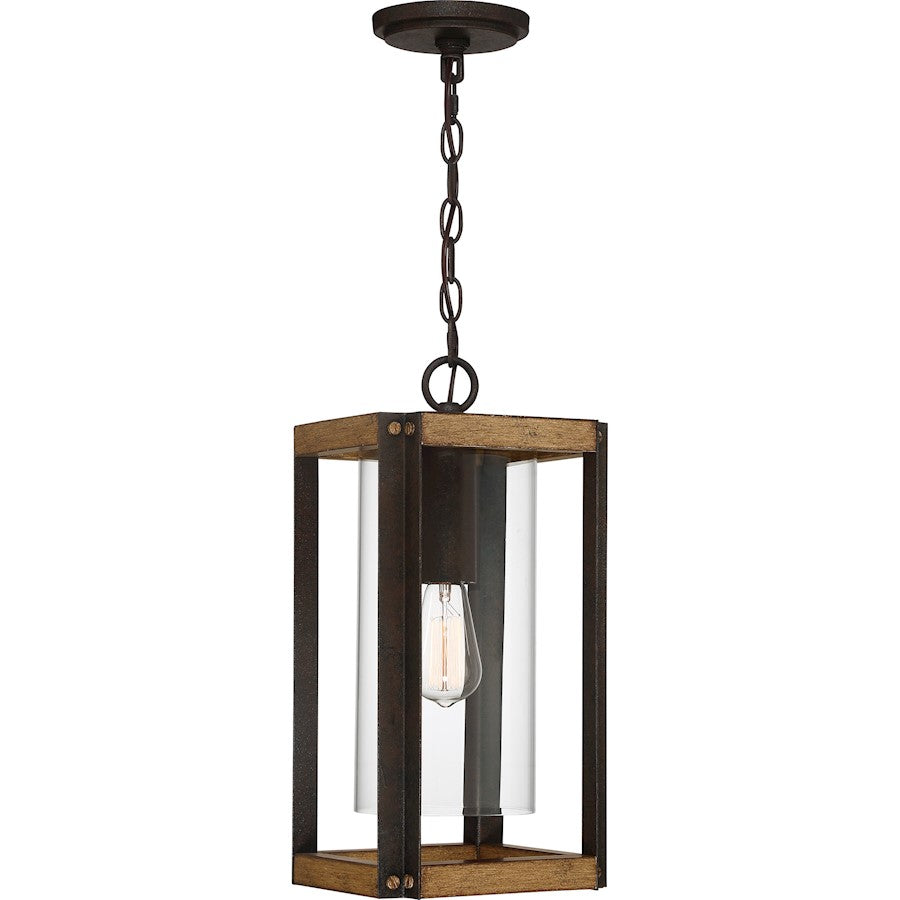 1 Light Mini Pendant, Rustic Black