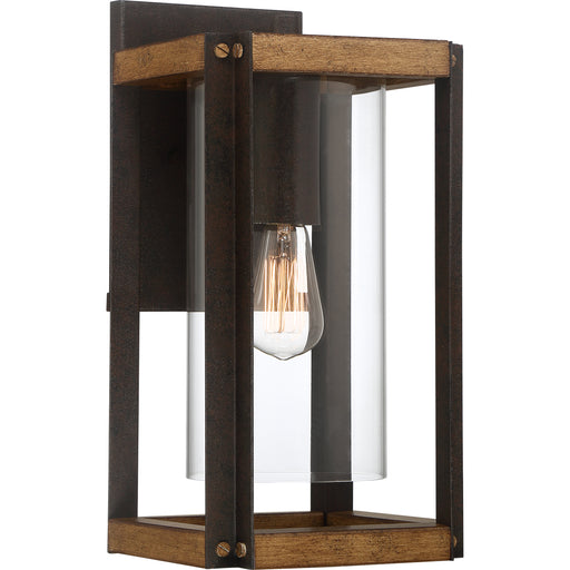 Quoizel Marion Square 7" 1 Light Outdoor Wall Lantern, Black/Clear - MSQ8406RK