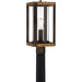 Quoizel Marion Square 1 Light Outdoor Post, Black/Clear - MSQ9009RK