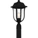 Quoizel Mulberry 1 Light 20" Outdoor Lantern, Black/Clear Seedy - MUL9009MBK