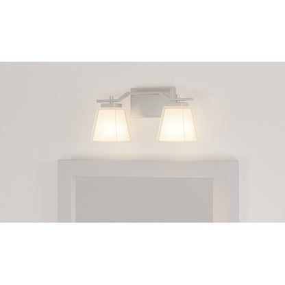 2 Light Bathroom Vanity Light, Brushed Nickel