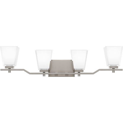 4 Light Bathroom Vanity Light, Brushed Nickel