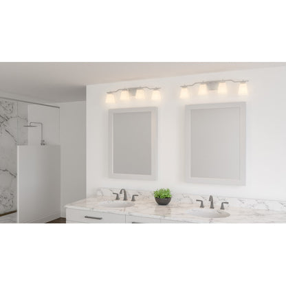 4 Light Bathroom Vanity Light, Brushed Nickel