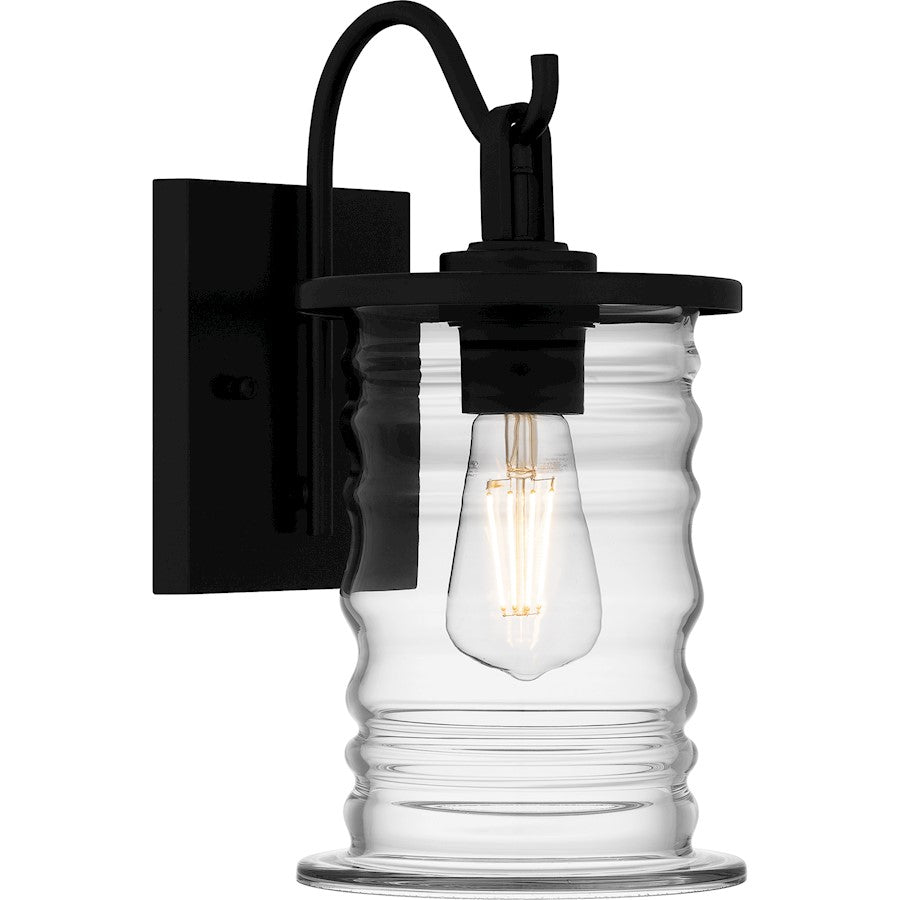 Quoizel Noland 1 Light 13" Outdoor Lantern, Matte Black/Clear - NAD8406MBK