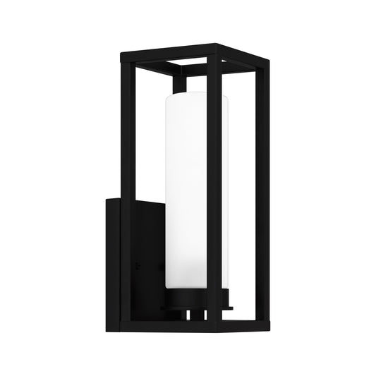 Quoizel Neville 1 Light 12" Outdoor Lantern, Matte Black/Etched - NEV8405MBK