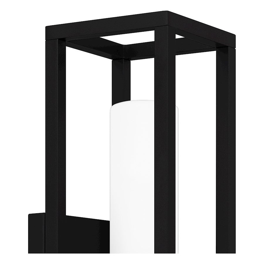 Quoizel Neville 1 Light Outdoor Lantern, Matte Black/Etched