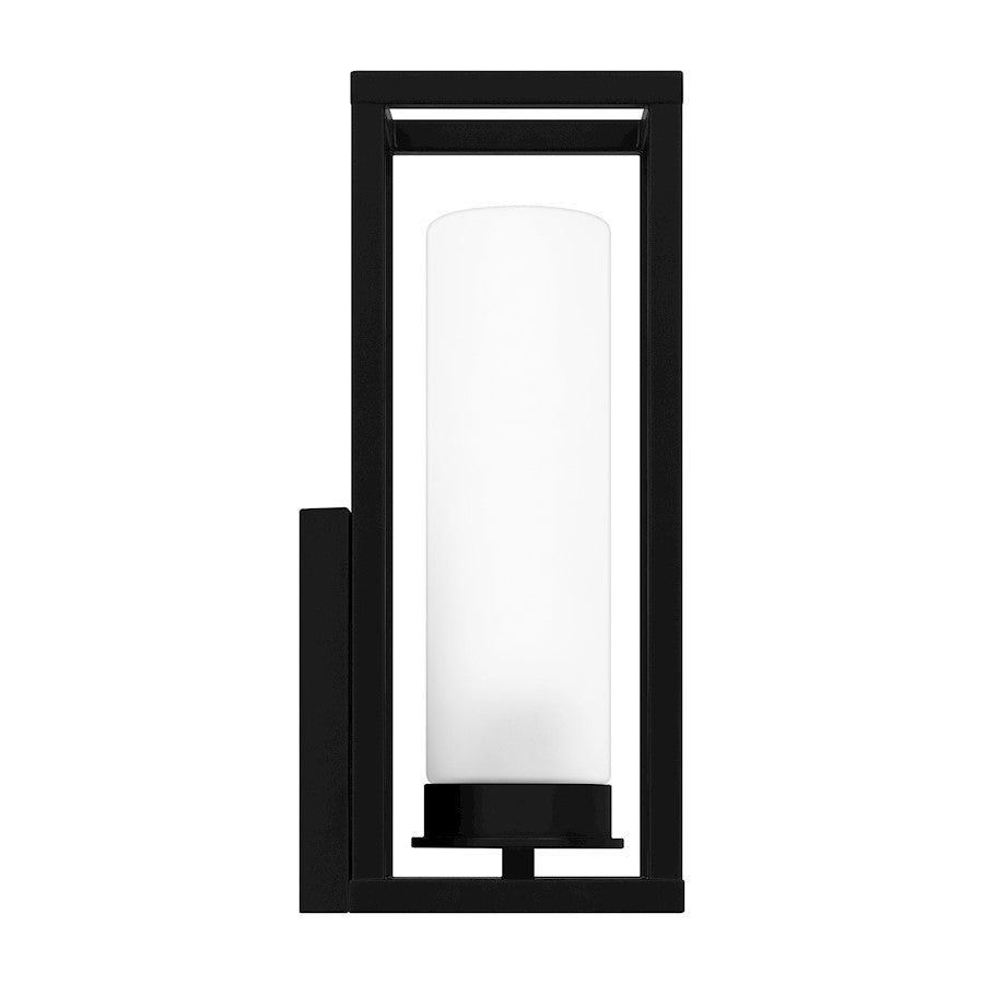 Quoizel Neville 1 Light Outdoor Lantern, Matte Black/Etched