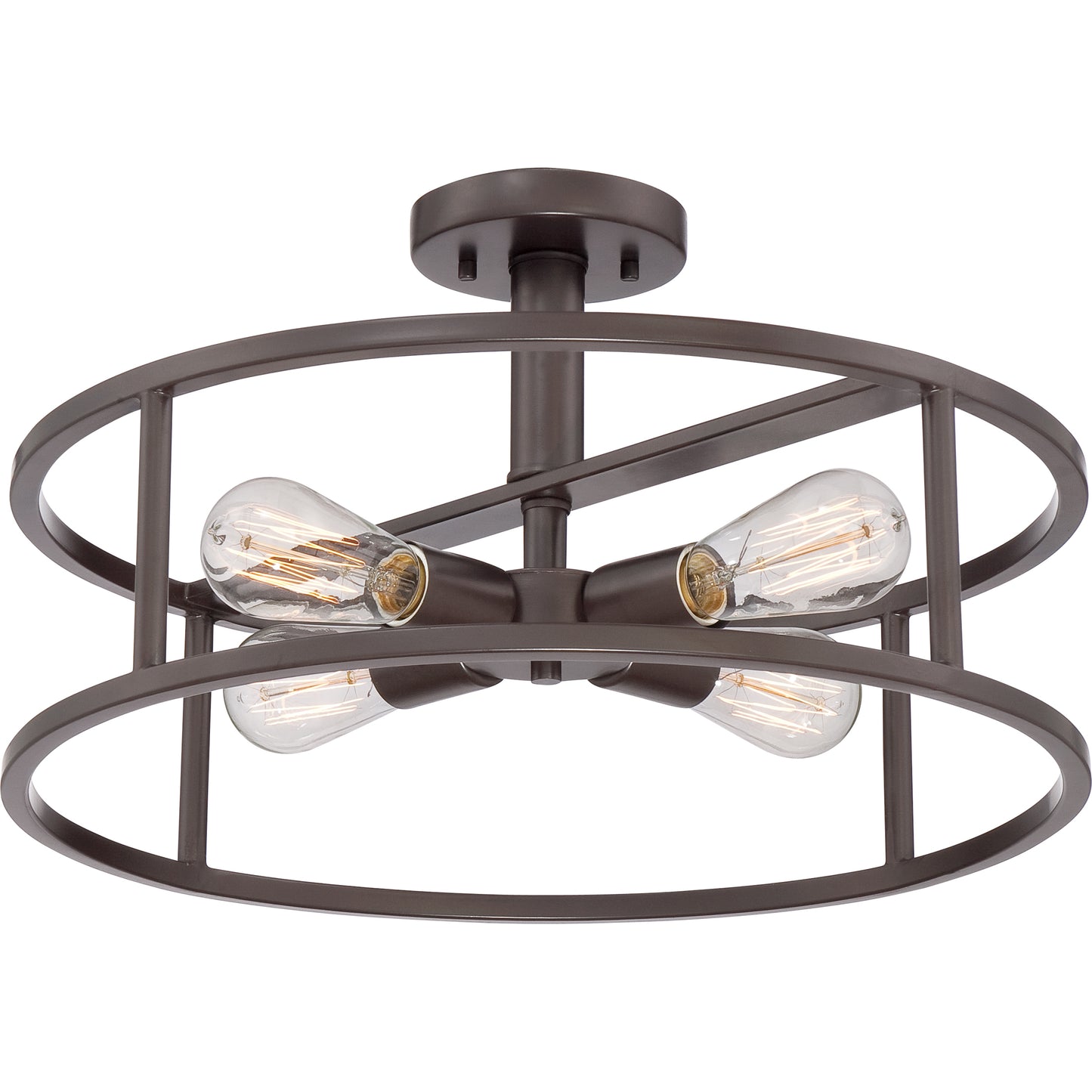 Quoizel New Harbor Semi-Flush Mount, Western Bronze