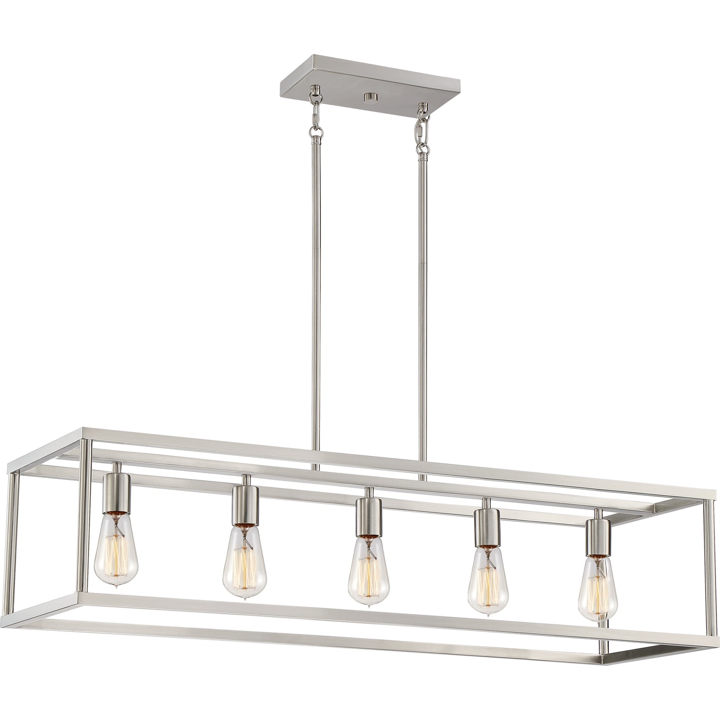 Quoizel New Harbor 5 Light Island Light, Brushed Nickel