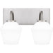 Quoizel Nielson 2 Light Bath Light, Brushed Nickel/Opal Etched - NIE8613BN