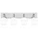 Quoizel Nielson 4 Light Bath Light, Brushed Nickel/Opal Etched - NIE8629BN