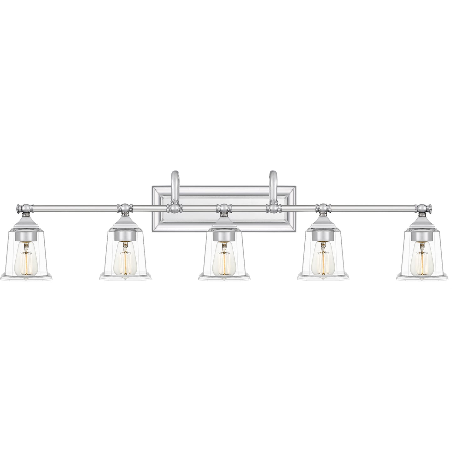 Quoizel Nicholas 2 Light Bath, Brushed Nickel/Clear - NLC8602BN