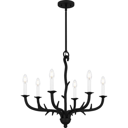 Quoizel Oakley 6 Light Chandelier, Earth Black - OAK5025EK