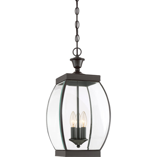 Quoizel 3 Light Oasis Outdoor Hanging Lantern, Medici Bronze