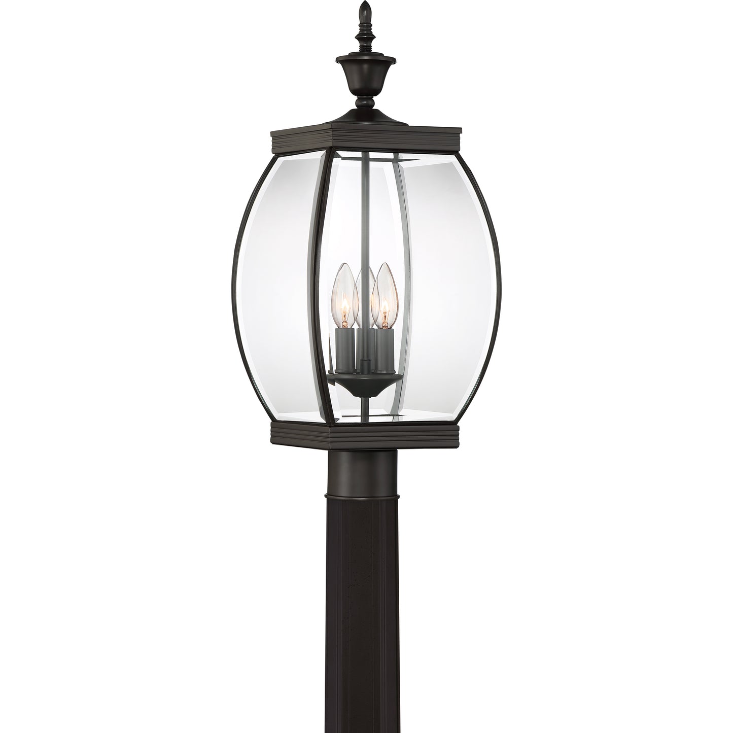 Quoizel 3 Light Oasis Outdoor Post Lantern, Medici Bronze