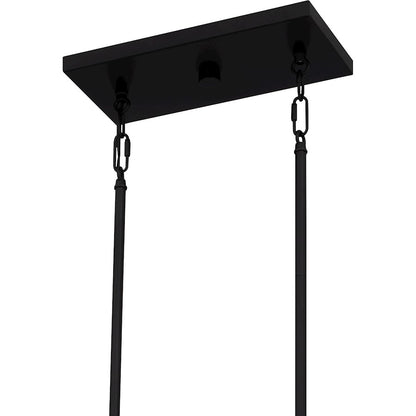 Quoizel Oak Park 5 Light Island Light, Matte Black