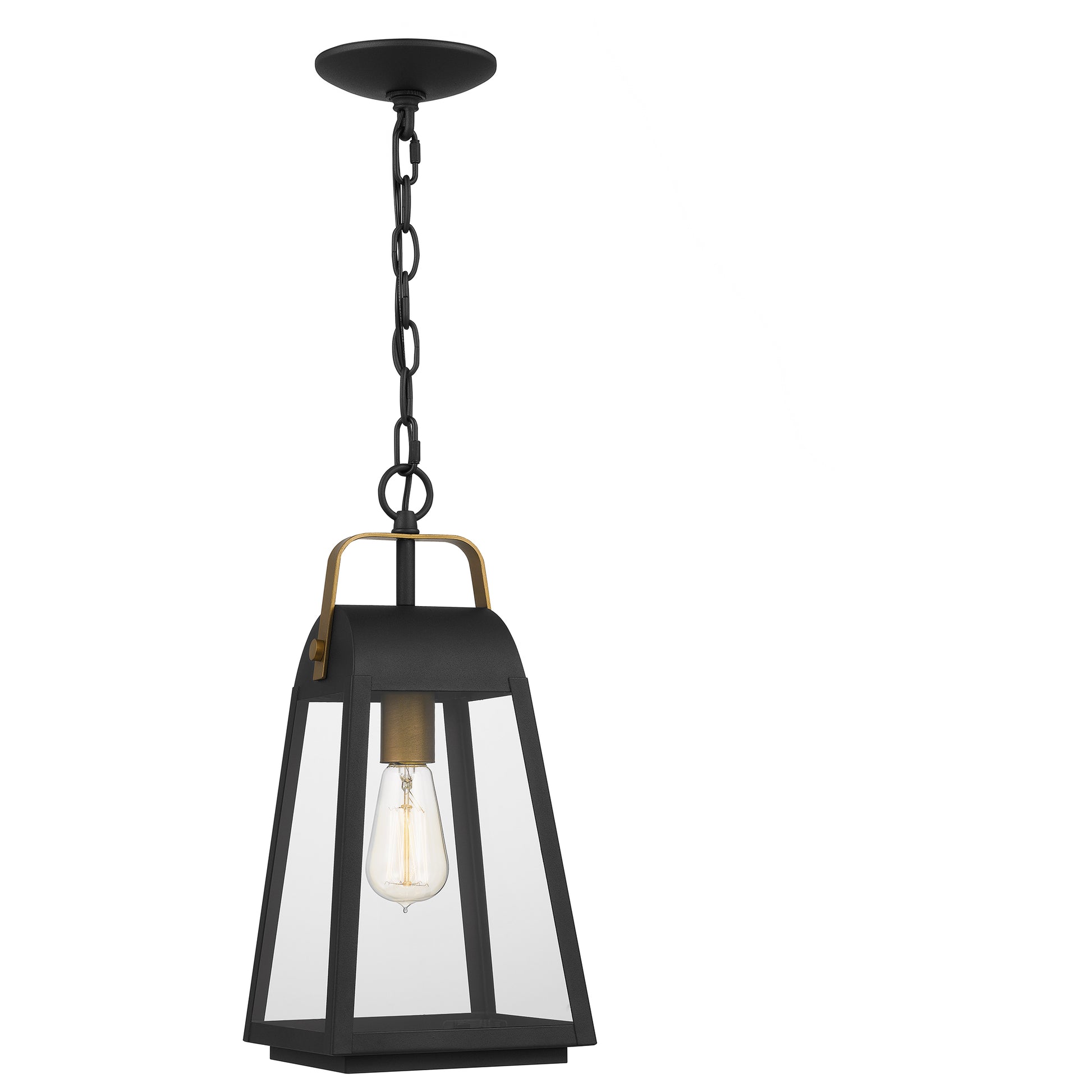 Quoizel O'Leary 1 Light Mini Pendant, Earth Black/Clear - OLY1508EK