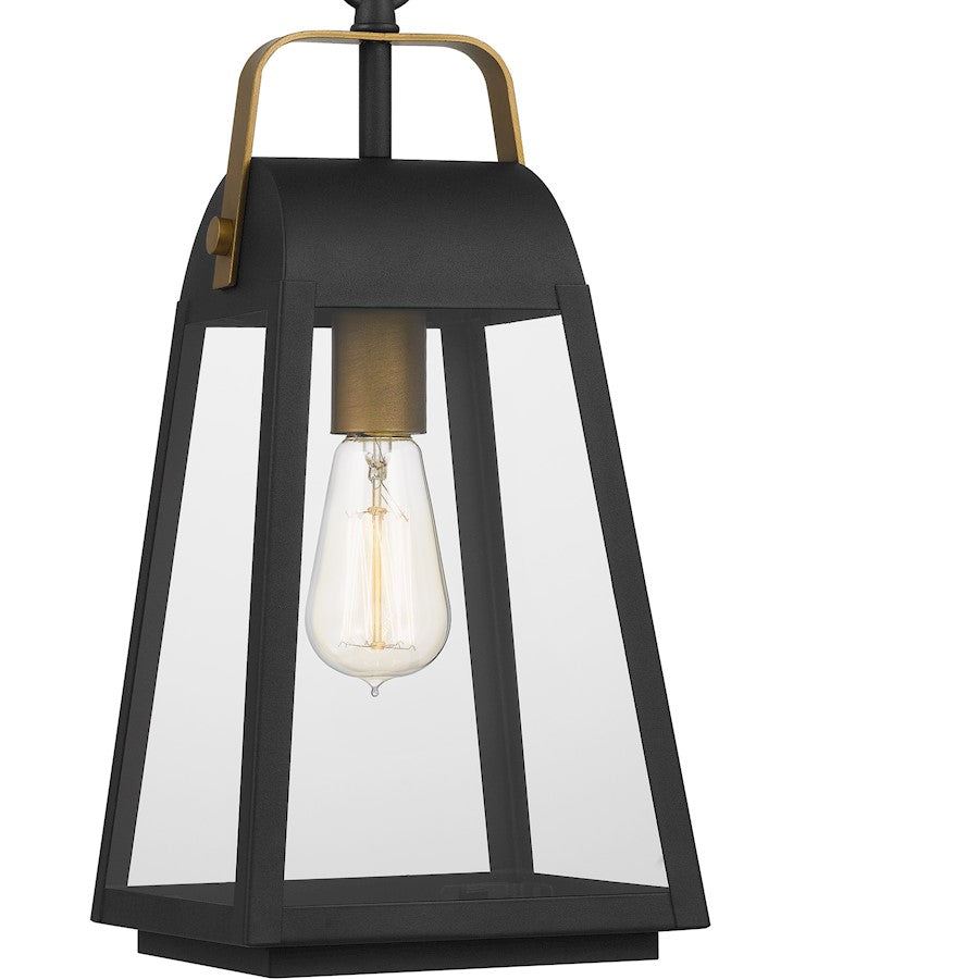 Quoizel O'Leary 1 Light Outdoor Hanging Lantern, Earth Black