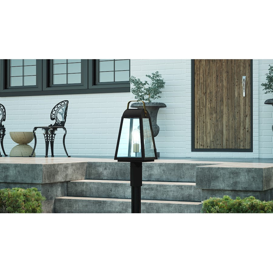 Quoizel O'Leary 1 Light Outdoor Post Lantern, Earth Black