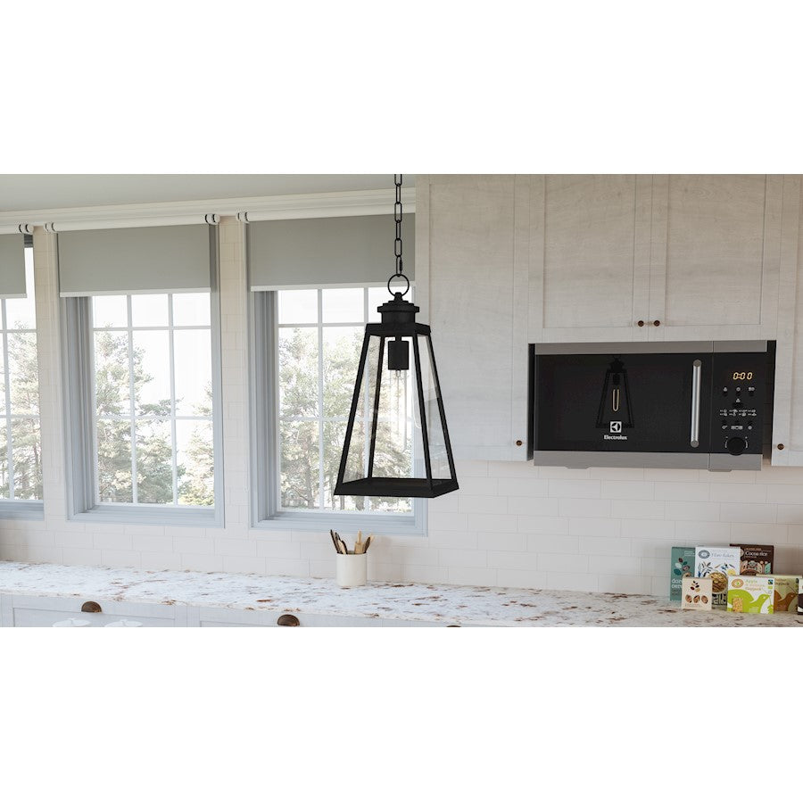 1 Light Mini Pendant, Matte Black