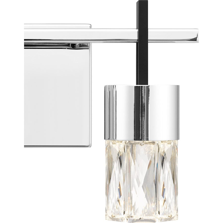 13" Bathroom Vanity Light, Polished Chrome