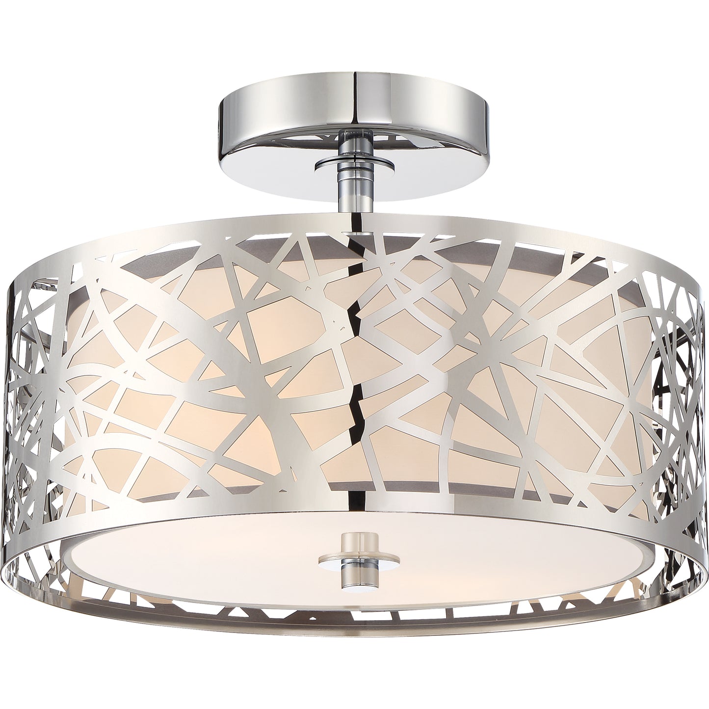 Quoizel Platinum Collection Abode Semi-Flush Mount, 2 Light, Polished Chrome