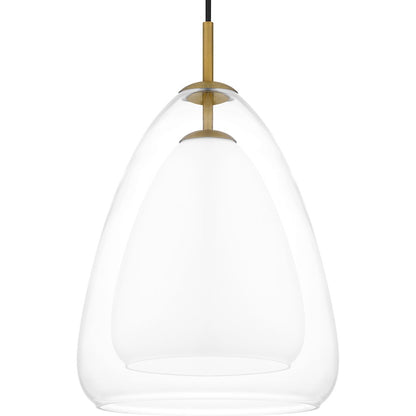 1 Light Mini Pendant, Aged Brass