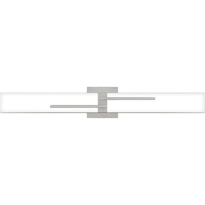 Quoizel Allison 24" Bath LED Light, Nickel/White Painted Etched - PCAI8524BN