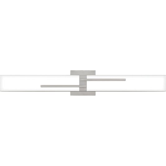 Quoizel Allison 24" Bath LED Light, Nickel/White Painted Etched - PCAI8524BN