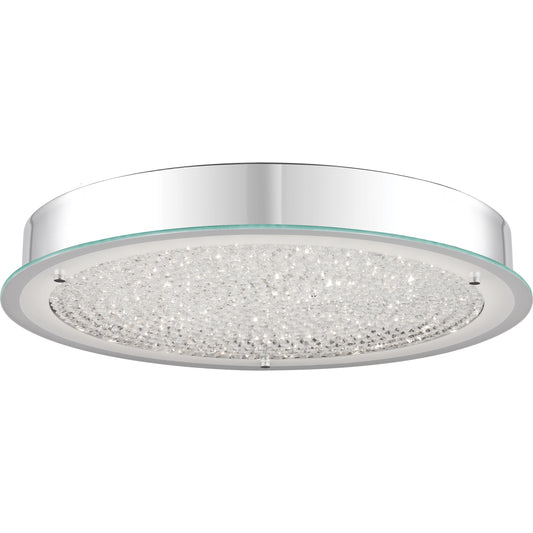 Quoizel Blaze Round Flush Mount, Polished Chrome