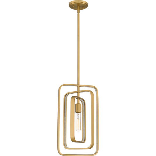 Quoizel Dupree 1 Light Mini Pendant, Brushed Weathered Brass - PCDPR1510BWS