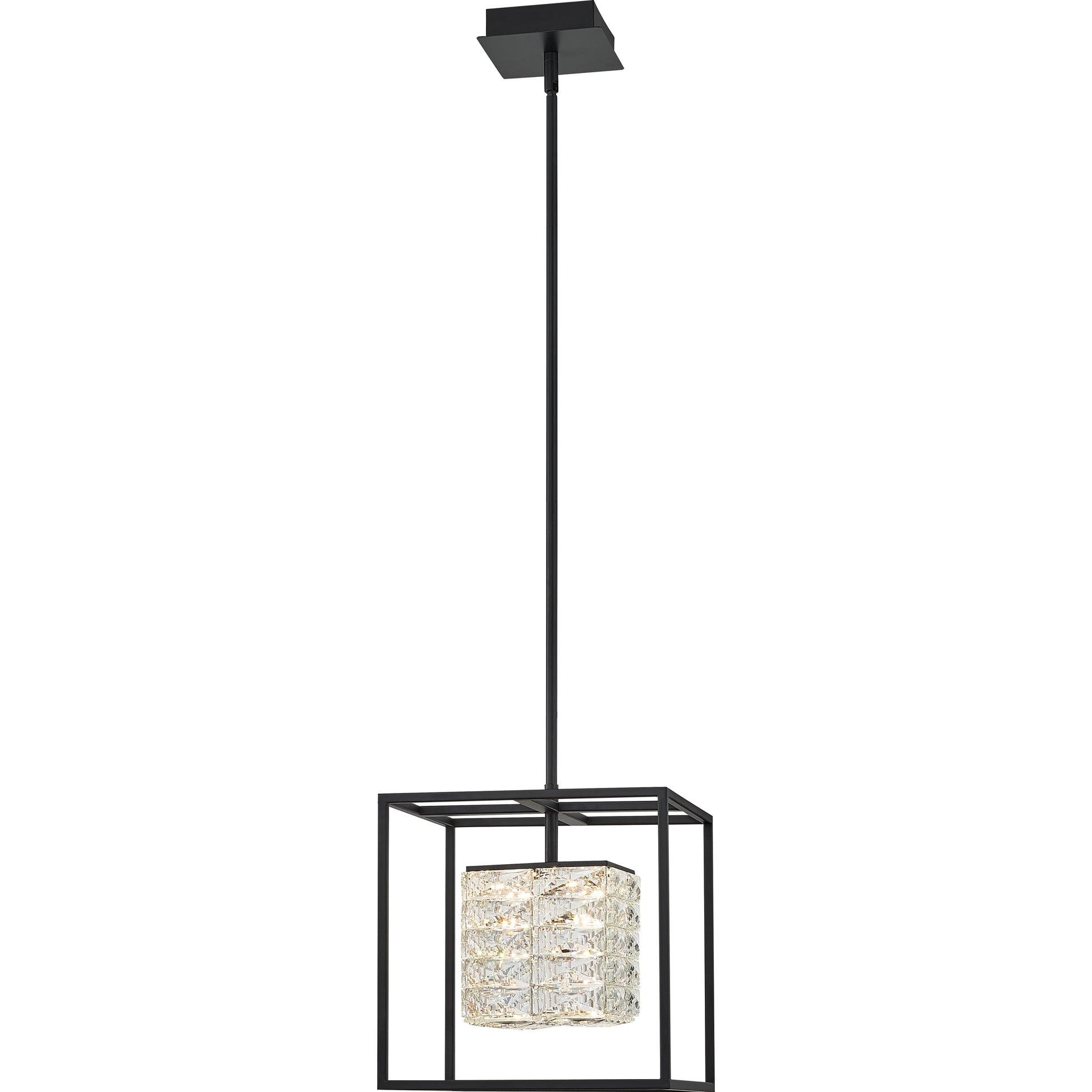 Quoizel Dazzle Pendant LED Matte Black/Clear Glass Crystal - PCDZ2812MBK